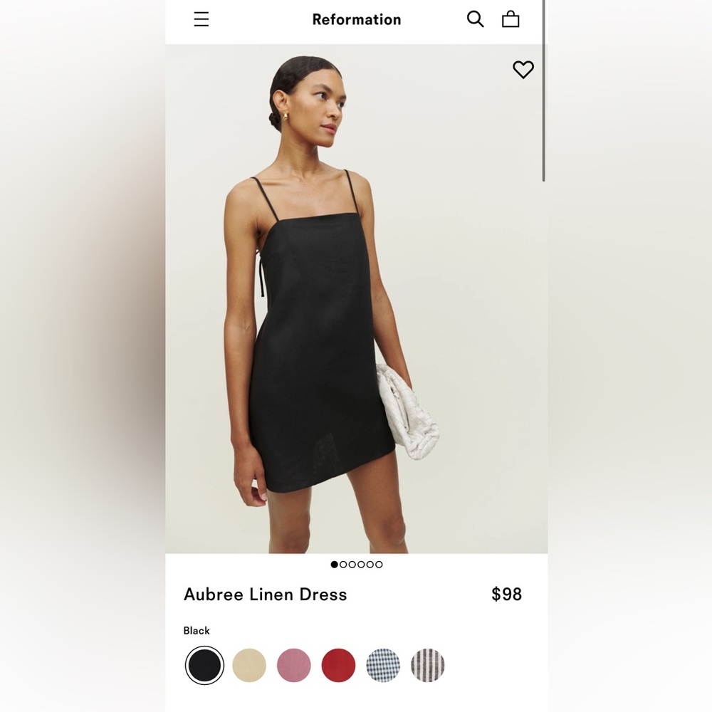 REFORMATION - Aubree linen dress - Size XS